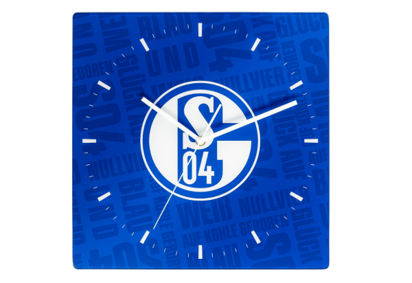 FC Schalke 04 - Wanduhr Glas